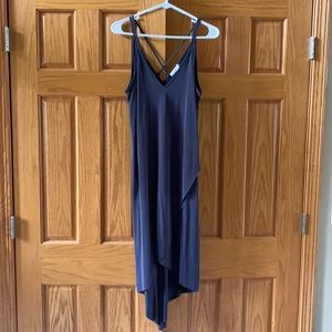 Adorable dark grey spaghetti strap dress